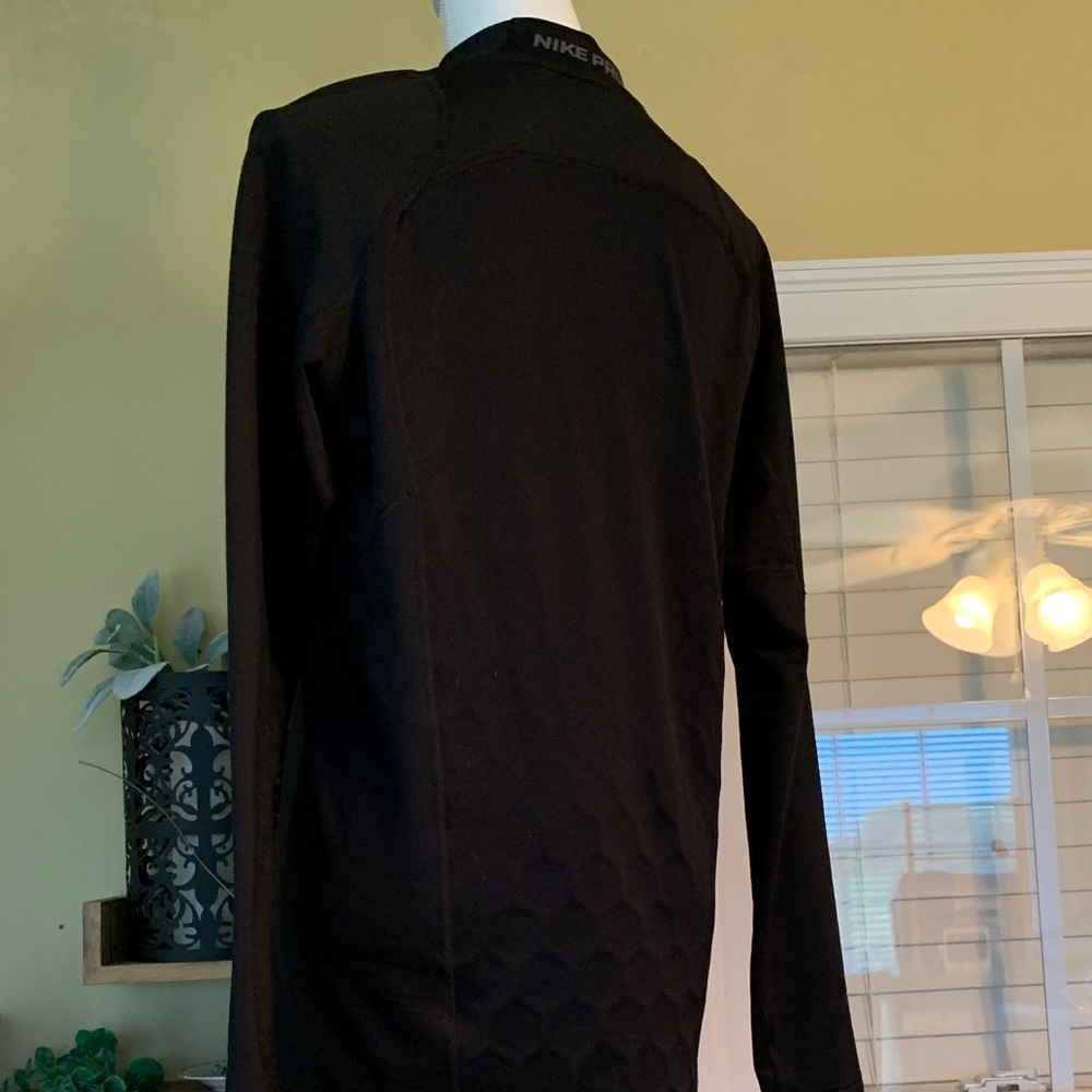 Nike Pro Hyperwarm Fitted Black Performance Top (… - image 4
